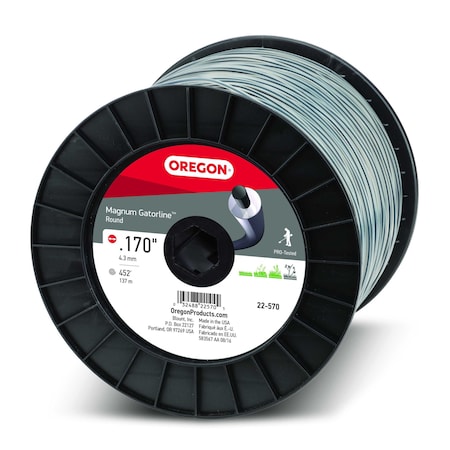 Oregon Magnum Gatorline Round Trimmer Line, .170" by 449', 5Lb Spool 22-570